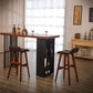 Solid Wood Bar Dining Table Industrial Bar Dining Table with Double Pedestal Base Clearhalo 'Bar Furniture' 'Bar Tables' 'bar_tables' 'furn' 'furn_bar_tables' 'Furniture' 'furniture_bar_tables' 'Kitchen & Dining Furniture' 4744199