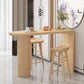 Pine Wood Bar Dining Table Contemporary Bar Table with Sled Base 70.9"L x 15.7"W x 41.3"H Natural Without Chairs Clearhalo 'Bar Furniture' 'Bar Tables' 'bar_tables' 'furn' 'furn_bar_tables' 'Furniture' 'furniture_bar_tables' 'Kitchen & Dining Furniture' 4744211