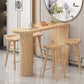 Pine Wood Bar Dining Table Contemporary Bar Table with Sled Base Clearhalo 'Bar Furniture' 'Bar Tables' 'bar_tables' 'furn' 'furn_bar_tables' 'Furniture' 'furniture_bar_tables' 'Kitchen & Dining Furniture' 4744221