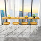 Pine Wood Bar Dining Table Industrial Bar Dining Table with Sled Base in White 86.6"L x 15.7"W x 41.3"H Without Chairs Clearhalo 'Bar Furniture' 'Bar Tables' 'bar_tables' 'furn' 'furn_bar_tables' 'Furniture' 'furniture_bar_tables' 'Kitchen & Dining Furniture' 4744232