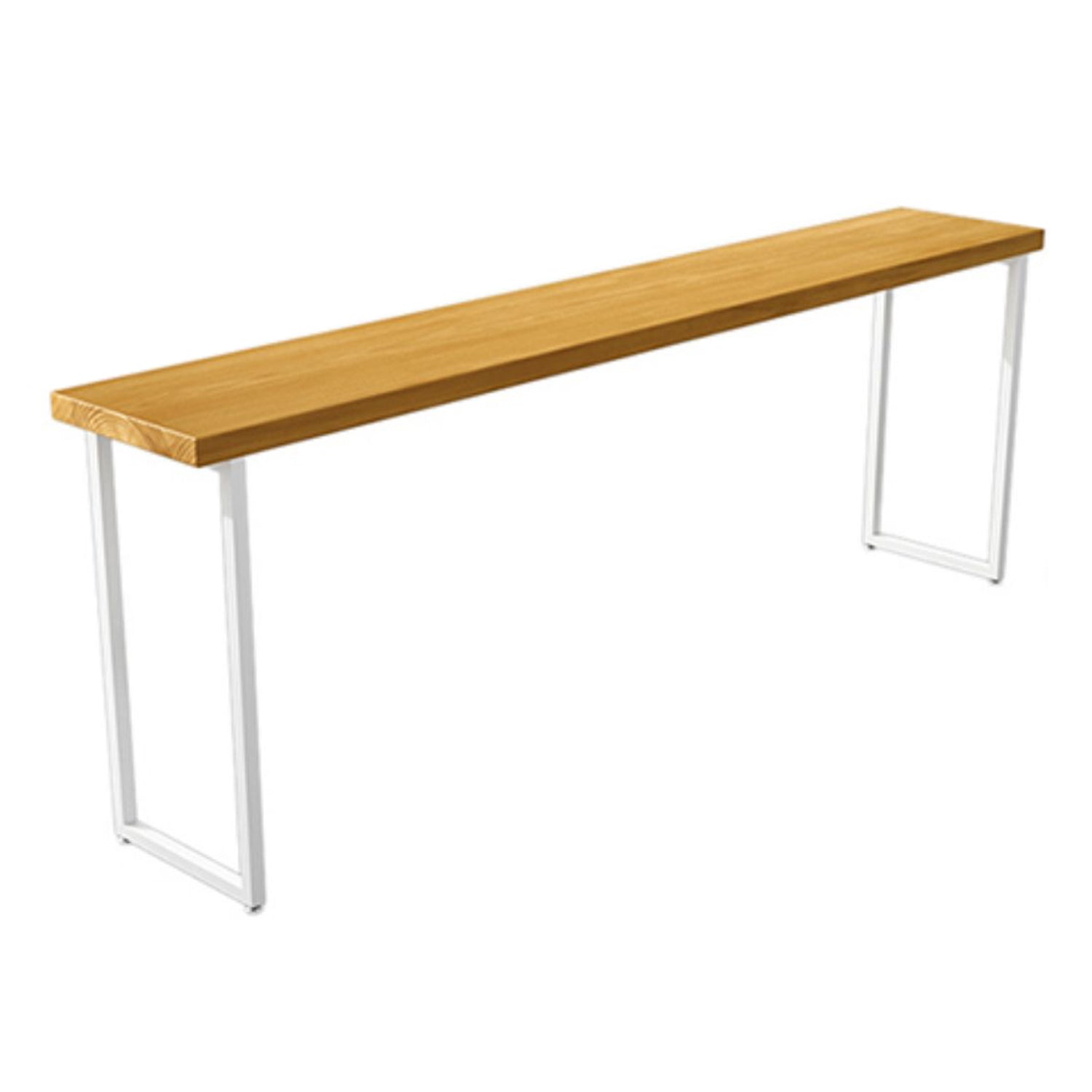 Pine Wood Bar Dining Table Industrial Bar Dining Table with Sled Base in White Without Chairs Clearhalo 'Bar Furniture' 'Bar Tables' 'bar_tables' 'furn' 'furn_bar_tables' 'Furniture' 'furniture_bar_tables' 'Kitchen & Dining Furniture' 4744233