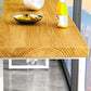 Pine Wood Bar Dining Table Industrial Bar Dining Table with Sled Base in White Clearhalo 'Bar Furniture' 'Bar Tables' 'bar_tables' 'furn' 'furn_bar_tables' 'Furniture' 'furniture_bar_tables' 'Kitchen & Dining Furniture' 4744236