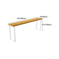 Pine Wood Bar Dining Table Industrial Bar Dining Table with Sled Base in White Clearhalo 'Bar Furniture' 'Bar Tables' 'bar_tables' 'furn' 'furn_bar_tables' 'Furniture' 'furniture_bar_tables' 'Kitchen & Dining Furniture' 4744249