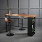 Pine Wood Bar Dining Table Industrial Bar Dining Table with Sled Base Clearhalo 'Bar Furniture' 'Bar Tables' 'bar_tables' 'furn' 'furn_bar_tables' 'Furniture' 'furniture_bar_tables' 'Kitchen & Dining Furniture' 4744294