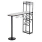 Stone Top Bar Dining Table Traditional Luxury Bar Table with Double Pedestal Base Black Clearhalo 'Bar Furniture' 'Bar Tables' 'bar_tables' 'Furniture' 'furniture_bar_tables' 'Kitchen & Dining Furniture' 4744315