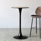 Round Bar Dining Table Contemporary Bar Dining Table with Pedestal Base Black Gray Without Chairs Clearhalo 'Bar Furniture' 'Bar Tables' 'bar_tables' 'furn' 'furn_bar_tables' 'Furniture' 'furniture_bar_tables' 'Kitchen & Dining Furniture' 4744357