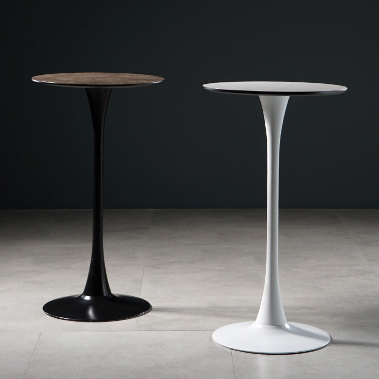 Round Bar Dining Table Contemporary Bar Dining Table with Pedestal Base Clearhalo 'Bar Furniture' 'Bar Tables' 'bar_tables' 'furn' 'furn_bar_tables' 'Furniture' 'furniture_bar_tables' 'Kitchen & Dining Furniture' 4744368