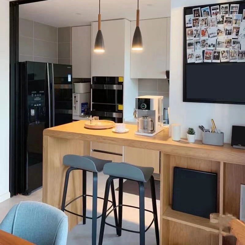Nordic Indoor Simple Barstool Low Back Iron Tall Stool with Plastic Seat Clearhalo 'Bar Furniture' 'Bar Stools' 'bar_stools' 'furn' 'furn_bar_stools' 'Furniture' 'furniture_bar_stools' 'Kitchen & Dining Furniture' 4744387