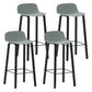Nordic Indoor Simple Barstool Low Back Iron Tall Stool with Plastic Seat Grey 4 Piece Set Clearhalo 'Bar Furniture' 'Bar Stools' 'bar_stools' 'furn' 'furn_bar_stools' 'Furniture' 'furniture_bar_stools' 'Kitchen & Dining Furniture' 4744388