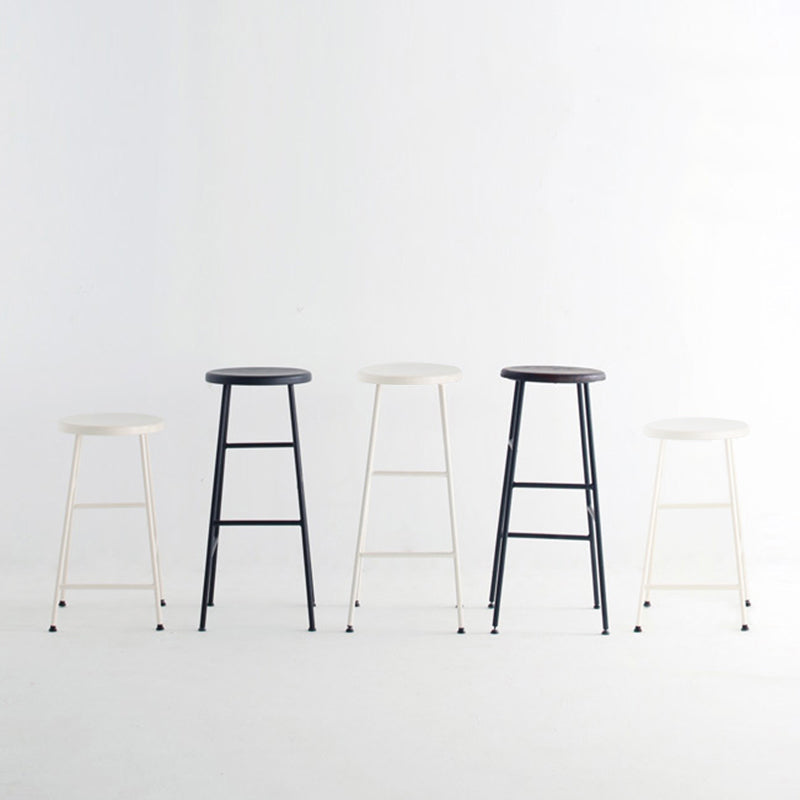 Industrial Iron Backless Barstool Simple Indoor Tall Stool with Square Seat 1 Piece Clearhalo 'Bar Furniture' 'Bar Stools' 'bar_stools' 'furn' 'furn_bar_stools' 'Furniture' 'furniture_bar_stools' 'Kitchen & Dining Furniture' 4744395