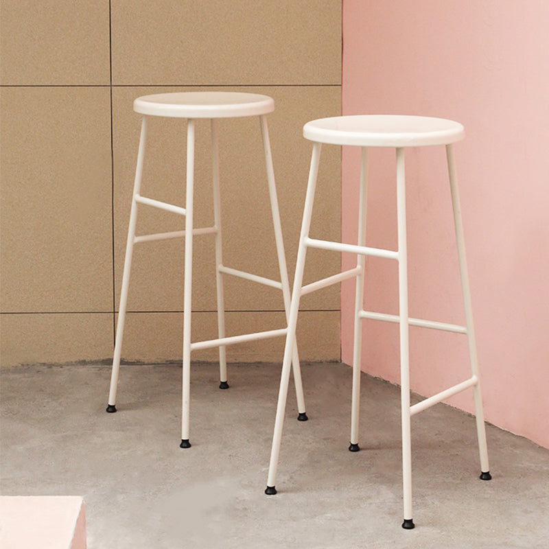 Industrial Iron Backless Barstool Simple Indoor Tall Stool with Square Seat 1 Piece Clearhalo 'Bar Furniture' 'Bar Stools' 'bar_stools' 'furn' 'furn_bar_stools' 'Furniture' 'furniture_bar_stools' 'Kitchen & Dining Furniture' 4744397