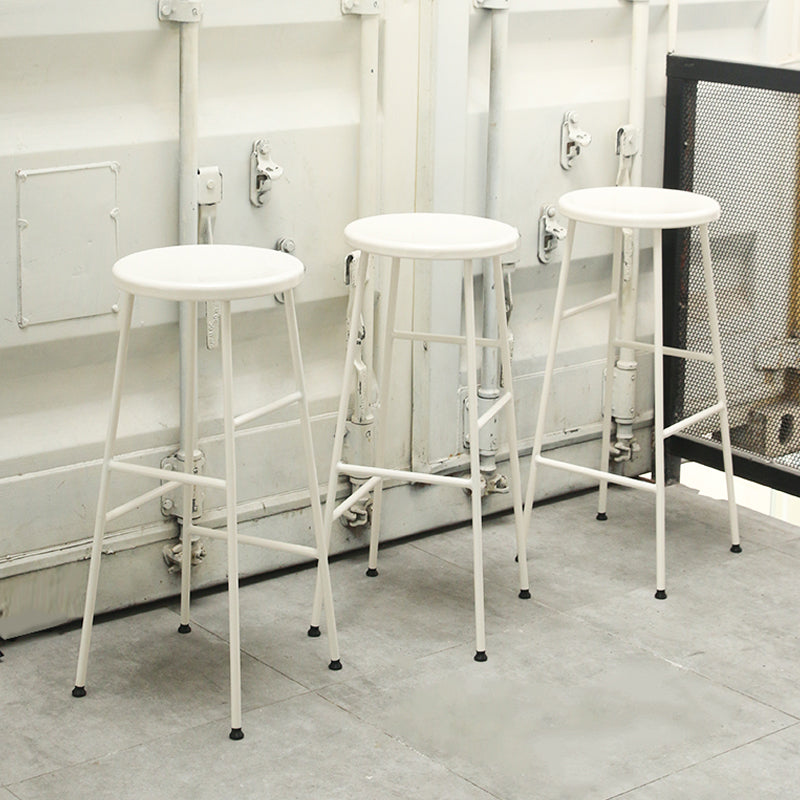 Industrial Iron Backless Barstool Simple Indoor Tall Stool with Square Seat 1 Piece Clearhalo 'Bar Furniture' 'Bar Stools' 'bar_stools' 'furn' 'furn_bar_stools' 'Furniture' 'furniture_bar_stools' 'Kitchen & Dining Furniture' 4744400