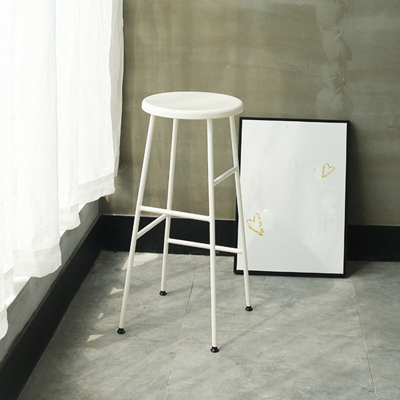 Industrial Iron Backless Barstool Simple Indoor Tall Stool with Square Seat 1 Piece Clearhalo 'Bar Furniture' 'Bar Stools' 'bar_stools' 'furn' 'furn_bar_stools' 'Furniture' 'furniture_bar_stools' 'Kitchen & Dining Furniture' 4744402
