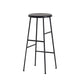 Industrial Iron Backless Barstool Simple Indoor Tall Stool with Square Seat 1 Piece Black Bar Stool(30"H) Clearhalo 'Bar Furniture' 'Bar Stools' 'bar_stools' 'furn' 'furn_bar_stools' 'Furniture' 'furniture_bar_stools' 'Kitchen & Dining Furniture' 4744405