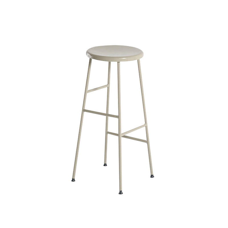 Industrial Iron Backless Barstool Simple Indoor Tall Stool with Square Seat 1 Piece Brown Bar Stool(30"H) Clearhalo 'Bar Furniture' 'Bar Stools' 'bar_stools' 'furn' 'furn_bar_stools' 'Furniture' 'furniture_bar_stools' 'Kitchen & Dining Furniture' 4744409
