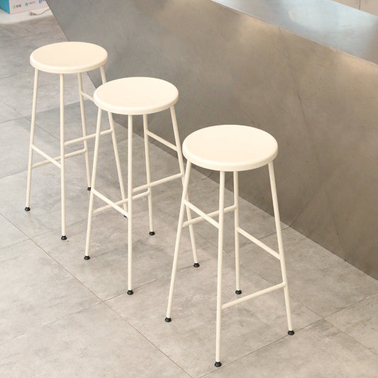 Industrial Iron Backless Barstool Simple Indoor Tall Stool with Square Seat 1 Piece Clearhalo 'Bar Furniture' 'Bar Stools' 'bar_stools' 'furn' 'furn_bar_stools' 'Furniture' 'furniture_bar_stools' 'Kitchen & Dining Furniture' 4744411
