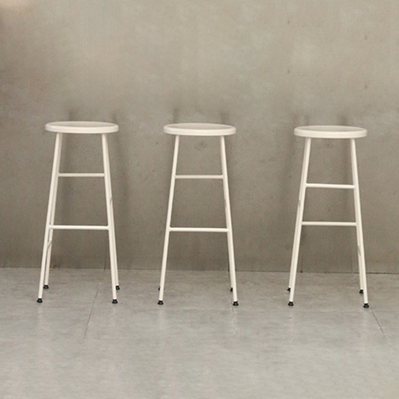 Industrial Iron Backless Barstool Simple Indoor Tall Stool with Square Seat 1 Piece Clearhalo 'Bar Furniture' 'Bar Stools' 'bar_stools' 'furn' 'furn_bar_stools' 'Furniture' 'furniture_bar_stools' 'Kitchen & Dining Furniture' 4744413
