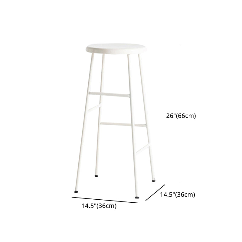 Industrial Iron Backless Barstool Simple Indoor Tall Stool with Square Seat 1 Piece Clearhalo 'Bar Furniture' 'Bar Stools' 'bar_stools' 'furn' 'furn_bar_stools' 'Furniture' 'furniture_bar_stools' 'Kitchen & Dining Furniture' 4744415