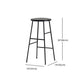 Industrial Iron Backless Barstool Simple Indoor Tall Stool with Square Seat 1 Piece Clearhalo 'Bar Furniture' 'Bar Stools' 'bar_stools' 'furn' 'furn_bar_stools' 'Furniture' 'furniture_bar_stools' 'Kitchen & Dining Furniture' 4744416
