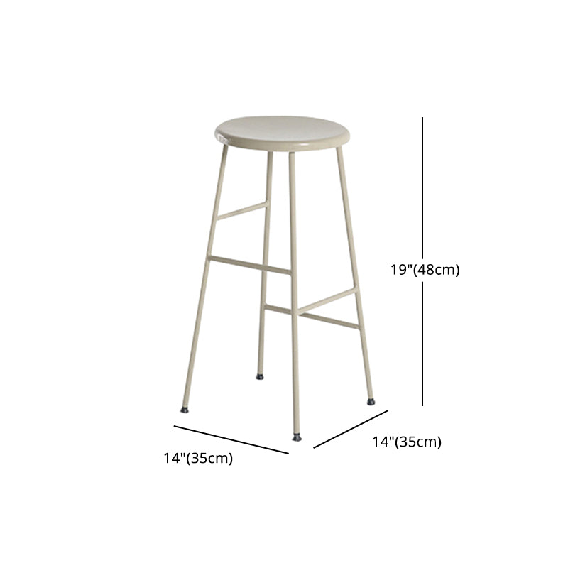 Industrial Iron Backless Barstool Simple Indoor Tall Stool with Square Seat 1 Piece Clearhalo 'Bar Furniture' 'Bar Stools' 'bar_stools' 'furn' 'furn_bar_stools' 'Furniture' 'furniture_bar_stools' 'Kitchen & Dining Furniture' 4744418