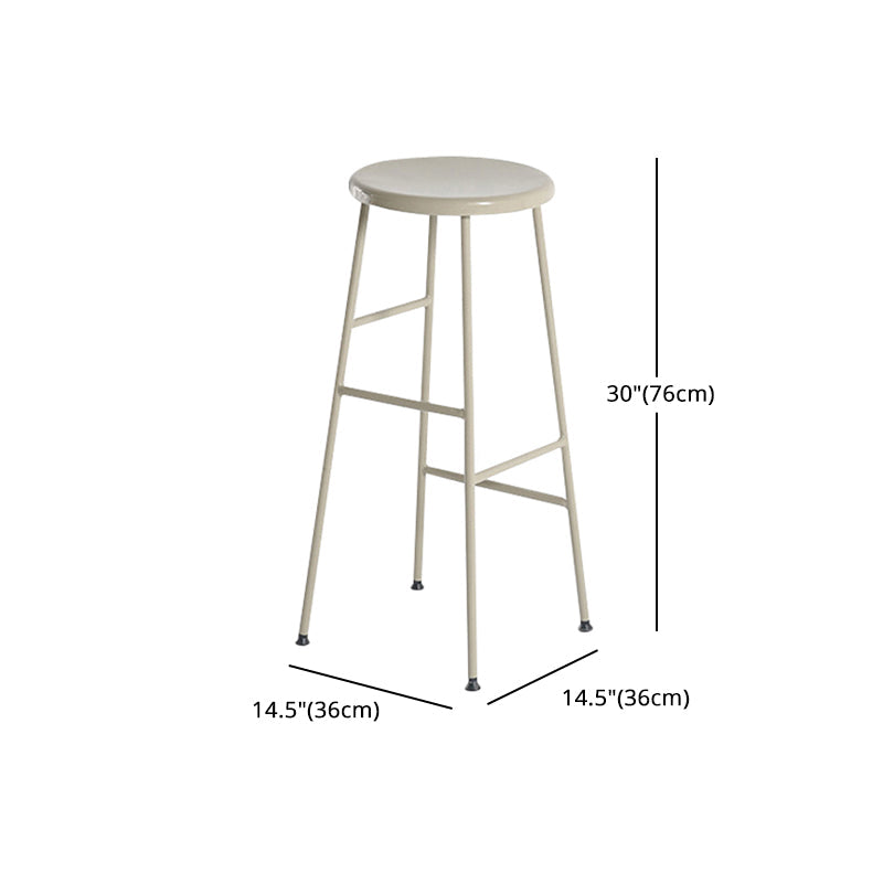 Industrial Iron Backless Barstool Simple Indoor Tall Stool with Square Seat 1 Piece Clearhalo 'Bar Furniture' 'Bar Stools' 'bar_stools' 'furn' 'furn_bar_stools' 'Furniture' 'furniture_bar_stools' 'Kitchen & Dining Furniture' 4744419