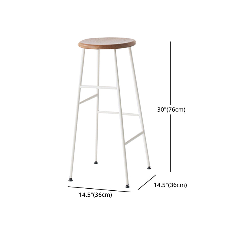 Industrial Iron Backless Barstool Simple Indoor Tall Stool with Square Seat 1 Piece Clearhalo 'Bar Furniture' 'Bar Stools' 'bar_stools' 'furn' 'furn_bar_stools' 'Furniture' 'furniture_bar_stools' 'Kitchen & Dining Furniture' 4744421