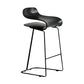 Nordic Stainless Steel Simple Barstool Low Back Indoor Tall Stool with Plastic Seat Black 1 Piece Counter Stool(26"H) Clearhalo 'Bar Furniture' 'Bar Stools' 'bar_stools' 'furn' 'furn_bar_stools' 'Furniture' 'furniture_bar_stools' 'Kitchen & Dining Furniture' 4744490