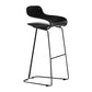 Nordic Stainless Steel Simple Barstool Low Back Indoor Tall Stool with Plastic Seat Black 1 Piece Bar Stool(30"H) Clearhalo 'Bar Furniture' 'Bar Stools' 'bar_stools' 'furn' 'furn_bar_stools' 'Furniture' 'furniture_bar_stools' 'Kitchen & Dining Furniture' 4744493