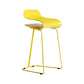 Nordic Stainless Steel Simple Barstool Low Back Indoor Tall Stool with Plastic Seat Yellow 1 Piece Short Stool(22"H) Clearhalo 'Bar Furniture' 'Bar Stools' 'bar_stools' 'furn' 'furn_bar_stools' 'Furniture' 'furniture_bar_stools' 'Kitchen & Dining Furniture' 4744494
