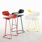 Nordic Stainless Steel Simple Barstool Low Back Indoor Tall Stool with Plastic Seat Clearhalo 'Bar Furniture' 'Bar Stools' 'bar_stools' 'furn' 'furn_bar_stools' 'Furniture' 'furniture_bar_stools' 'Kitchen & Dining Furniture' 4744495