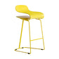 Nordic Stainless Steel Simple Barstool Low Back Indoor Tall Stool with Plastic Seat Yellow 1 Piece Counter Stool(26"H) Clearhalo 'Bar Furniture' 'Bar Stools' 'bar_stools' 'furn' 'furn_bar_stools' 'Furniture' 'furniture_bar_stools' 'Kitchen & Dining Furniture' 4744496