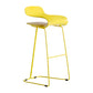 Nordic Stainless Steel Simple Barstool Low Back Indoor Tall Stool with Plastic Seat Yellow 1 Piece Bar Stool(30"H) Clearhalo 'Bar Furniture' 'Bar Stools' 'bar_stools' 'furn' 'furn_bar_stools' 'Furniture' 'furniture_bar_stools' 'Kitchen & Dining Furniture' 4744499
