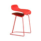 Nordic Stainless Steel Simple Barstool Low Back Indoor Tall Stool with Plastic Seat Red 1 Piece Short Stool(22"H) Clearhalo 'Bar Furniture' 'Bar Stools' 'bar_stools' 'furn' 'furn_bar_stools' 'Furniture' 'furniture_bar_stools' 'Kitchen & Dining Furniture' 4744507