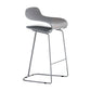 Nordic Stainless Steel Simple Barstool Low Back Indoor Tall Stool with Plastic Seat Grey 1 Piece Counter Stool(26"H) Clearhalo 'Bar Furniture' 'Bar Stools' 'bar_stools' 'furn' 'furn_bar_stools' 'Furniture' 'furniture_bar_stools' 'Kitchen & Dining Furniture' 4744511