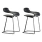 Nordic Stainless Steel Simple Barstool Low Back Indoor Tall Stool with Plastic Seat Black 2 Piece Set Short Stool(22"H) Clearhalo 'Bar Furniture' 'Bar Stools' 'bar_stools' 'furn' 'furn_bar_stools' 'Furniture' 'furniture_bar_stools' 'Kitchen & Dining Furniture' 4744513