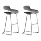 Nordic Stainless Steel Simple Barstool Low Back Indoor Tall Stool with Plastic Seat Grey 2 Piece Set Bar Stool(30"H) Clearhalo 'Bar Furniture' 'Bar Stools' 'bar_stools' 'furn' 'furn_bar_stools' 'Furniture' 'furniture_bar_stools' 'Kitchen & Dining Furniture' 4744527