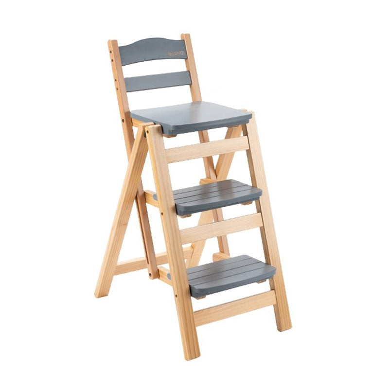 Nordic Style Armless Wood Barstool Folding 27-inch Single Counter Stool for Kitchen Grey Clearhalo 'Bar Furniture' 'Bar Stools' 'bar_stools' 'furn' 'furn_bar_stools' 'Furniture' 'furniture_bar_stools' 'Kitchen & Dining Furniture' 4744566