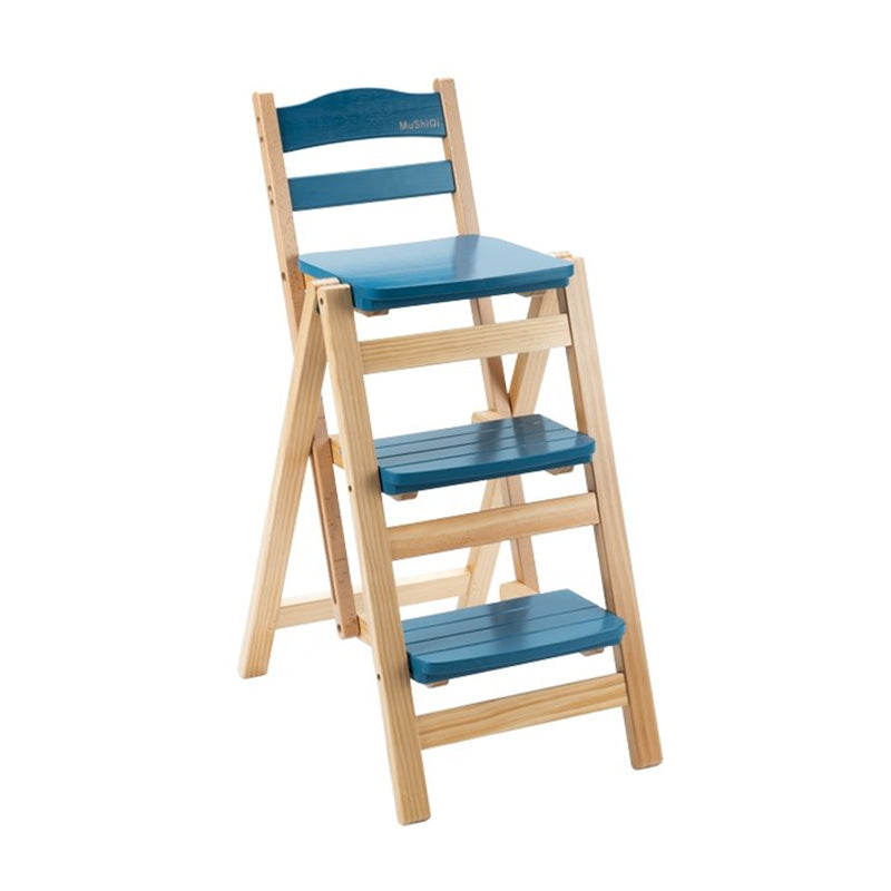 Nordic Style Armless Wood Barstool Folding 27-inch Single Counter Stool for Kitchen Blue Clearhalo 'Bar Furniture' 'Bar Stools' 'bar_stools' 'furn' 'furn_bar_stools' 'Furniture' 'furniture_bar_stools' 'Kitchen & Dining Furniture' 4744570
