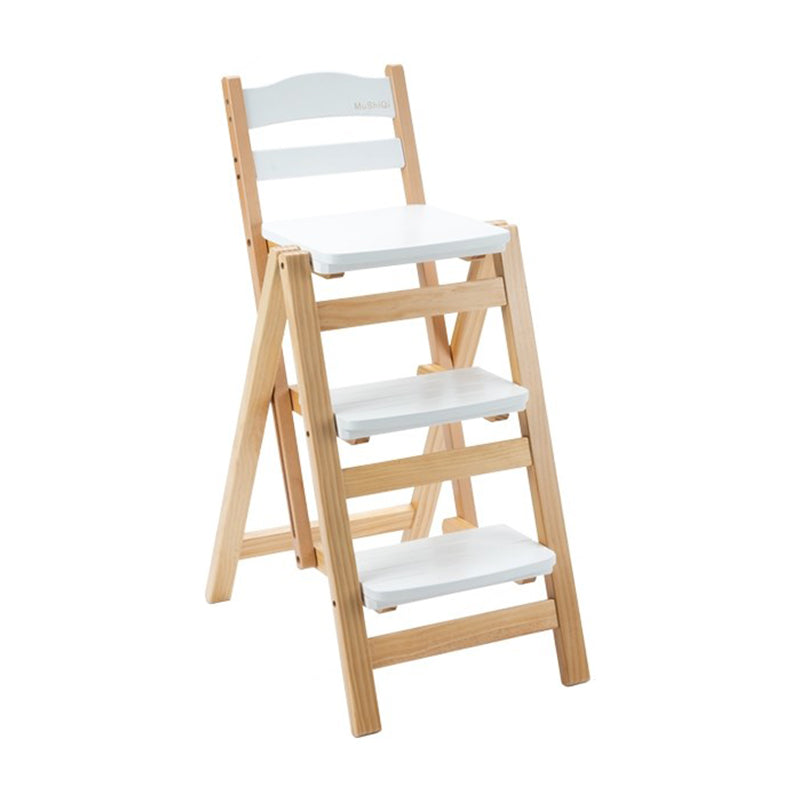 Nordic Indoor Minimalism Armless Wood Barstool Folding Single Counter Stool White Clearhalo 'Bar Furniture' 'Bar Stools' 'bar_stools' 'furn' 'furn_bar_stools' 'Furniture' 'furniture_bar_stools' 'Kitchen & Dining Furniture' 4744577
