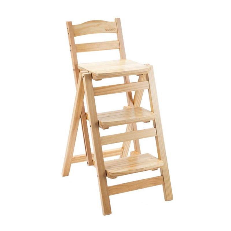 Nordic Indoor Minimalism Armless Wood Barstool Folding Single Counter Stool Natural Clearhalo 'Bar Furniture' 'Bar Stools' 'bar_stools' 'furn' 'furn_bar_stools' 'Furniture' 'furniture_bar_stools' 'Kitchen & Dining Furniture' 4744581