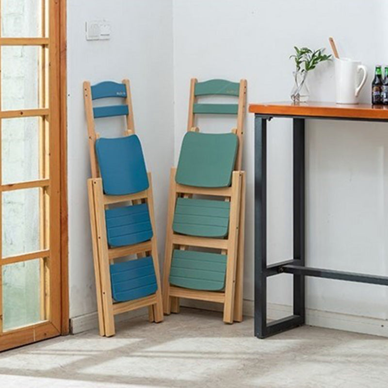 Nordic Indoor Minimalism Armless Wood Barstool Folding Single Counter Stool Clearhalo 'Bar Furniture' 'Bar Stools' 'bar_stools' 'furn' 'furn_bar_stools' 'Furniture' 'furniture_bar_stools' 'Kitchen & Dining Furniture' 4744582