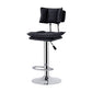 Lift and Rotate Height Stool Nordic Indoor Leather Armless Single Bar Stool Black Clearhalo 'Bar Furniture' 'Bar Stools' 'bar_stools' 'furn' 'furn_bar_stools' 'Furniture' 'furniture_bar_stools' 'Kitchen & Dining Furniture' 4744590