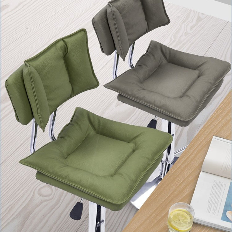 Lift and Rotate Height Stool Nordic Indoor Leather Armless Single Bar Stool Clearhalo 'Bar Furniture' 'Bar Stools' 'bar_stools' 'furn' 'furn_bar_stools' 'Furniture' 'furniture_bar_stools' 'Kitchen & Dining Furniture' 4744595