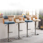 Nordic Style Leather Upholstered Barstool Adjustable Height Swivel single Bar Stool Clearhalo 'Bar Furniture' 'Bar Stools' 'bar_stools' 'furn' 'furn_bar_stools' 'Furniture' 'furniture_bar_stools' 'Kitchen & Dining Furniture' 4744613