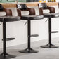 Nordic Style Leather Upholstered Barstool Adjustable Height Swivel single Bar Stool Clearhalo 'Bar Furniture' 'Bar Stools' 'bar_stools' 'furn' 'furn_bar_stools' 'Furniture' 'furniture_bar_stools' 'Kitchen & Dining Furniture' 4744614