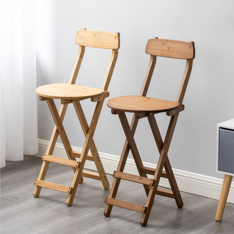 Indoor Simple Armless Wood Barstool Folding Single Counter Stool Clearhalo 'Bar Furniture' 'Bar Stools' 'bar_stools' 'furn' 'furn_bar_stools' 'Furniture' 'furniture_bar_stools' 'Kitchen & Dining Furniture' 4744616