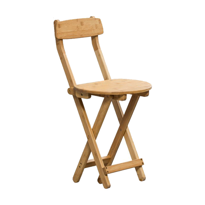 Indoor Simple Armless Wood Barstool Folding Single Counter Stool Natural Short Stool(18"H) Clearhalo 'Bar Furniture' 'Bar Stools' 'bar_stools' 'furn' 'furn_bar_stools' 'Furniture' 'furniture_bar_stools' 'Kitchen & Dining Furniture' 4744617