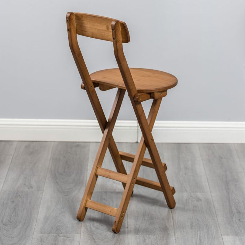 Indoor Simple Armless Wood Barstool Folding Single Counter Stool Clearhalo 'Bar Furniture' 'Bar Stools' 'bar_stools' 'furn' 'furn_bar_stools' 'Furniture' 'furniture_bar_stools' 'Kitchen & Dining Furniture' 4744621