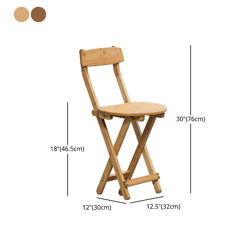 Indoor Simple Armless Wood Barstool Folding Single Counter Stool Clearhalo 'Bar Furniture' 'Bar Stools' 'bar_stools' 'furn' 'furn_bar_stools' 'Furniture' 'furniture_bar_stools' 'Kitchen & Dining Furniture' 4744631