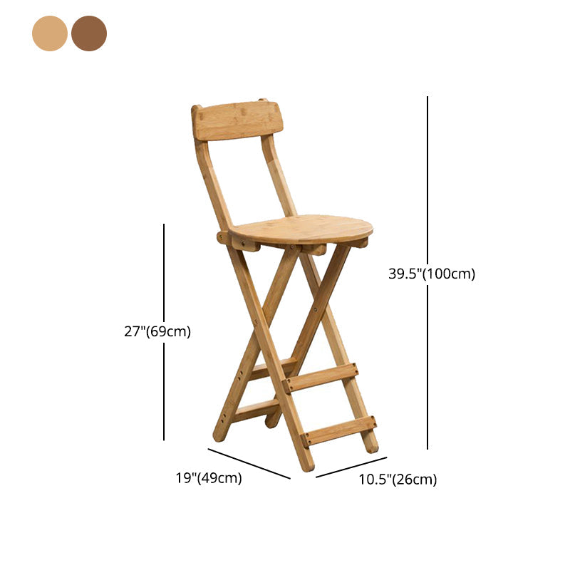 Indoor Simple Armless Wood Barstool Folding Single Counter Stool Clearhalo 'Bar Furniture' 'Bar Stools' 'bar_stools' 'furn' 'furn_bar_stools' 'Furniture' 'furniture_bar_stools' 'Kitchen & Dining Furniture' 4744633